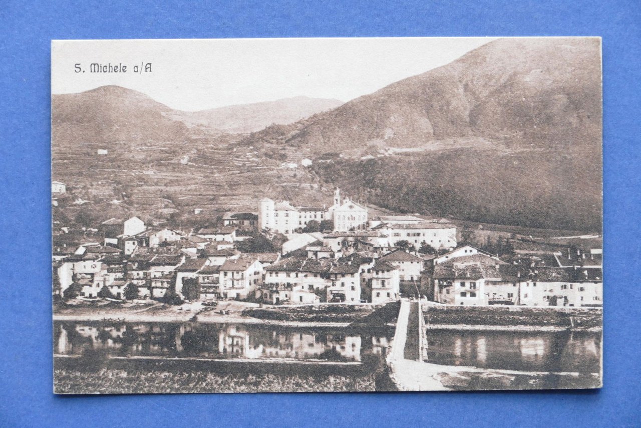 Cartolina S. Michele all'Adige - Panorama - 1920