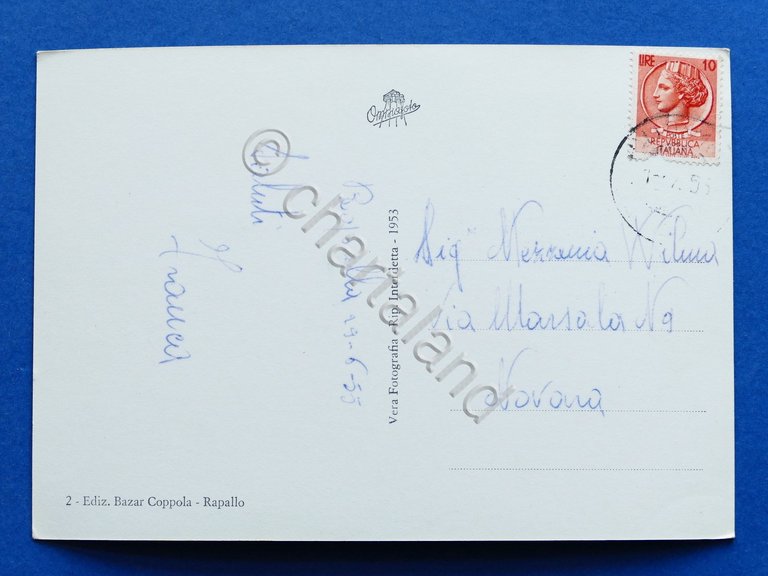 Cartolina S. Michele di Pagana - 1955