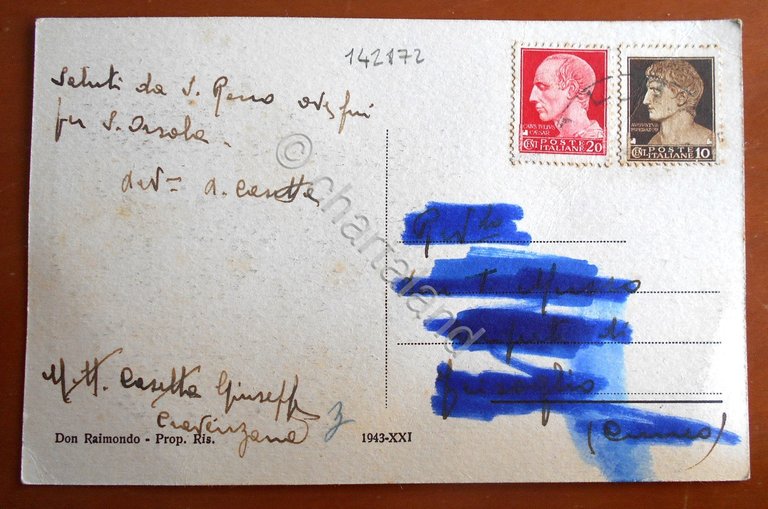 Cartolina S. Rocco Monta - la chiesa parrocchiale - 1930 …