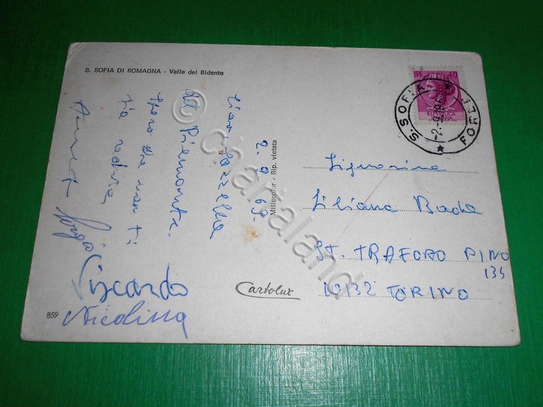 Cartolina S. Sofia di Romagna - Valle del Bidente 1969