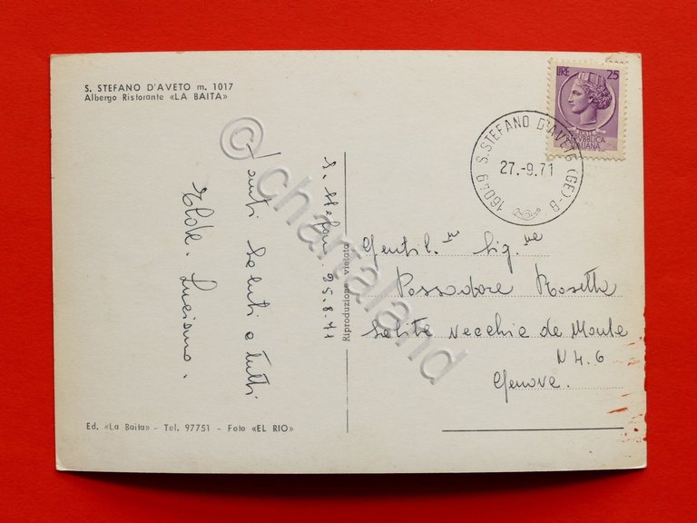 Cartolina S. Stefano d'Aveto - Albergo Ristorante La Baita - …