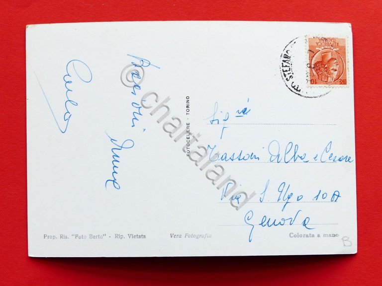 Cartolina S. Stefano d'Aveto - Particolare di panorama - 1957.