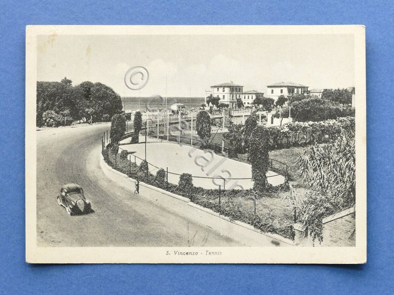 Cartolina S. Vincenzo - Tennis - 1953