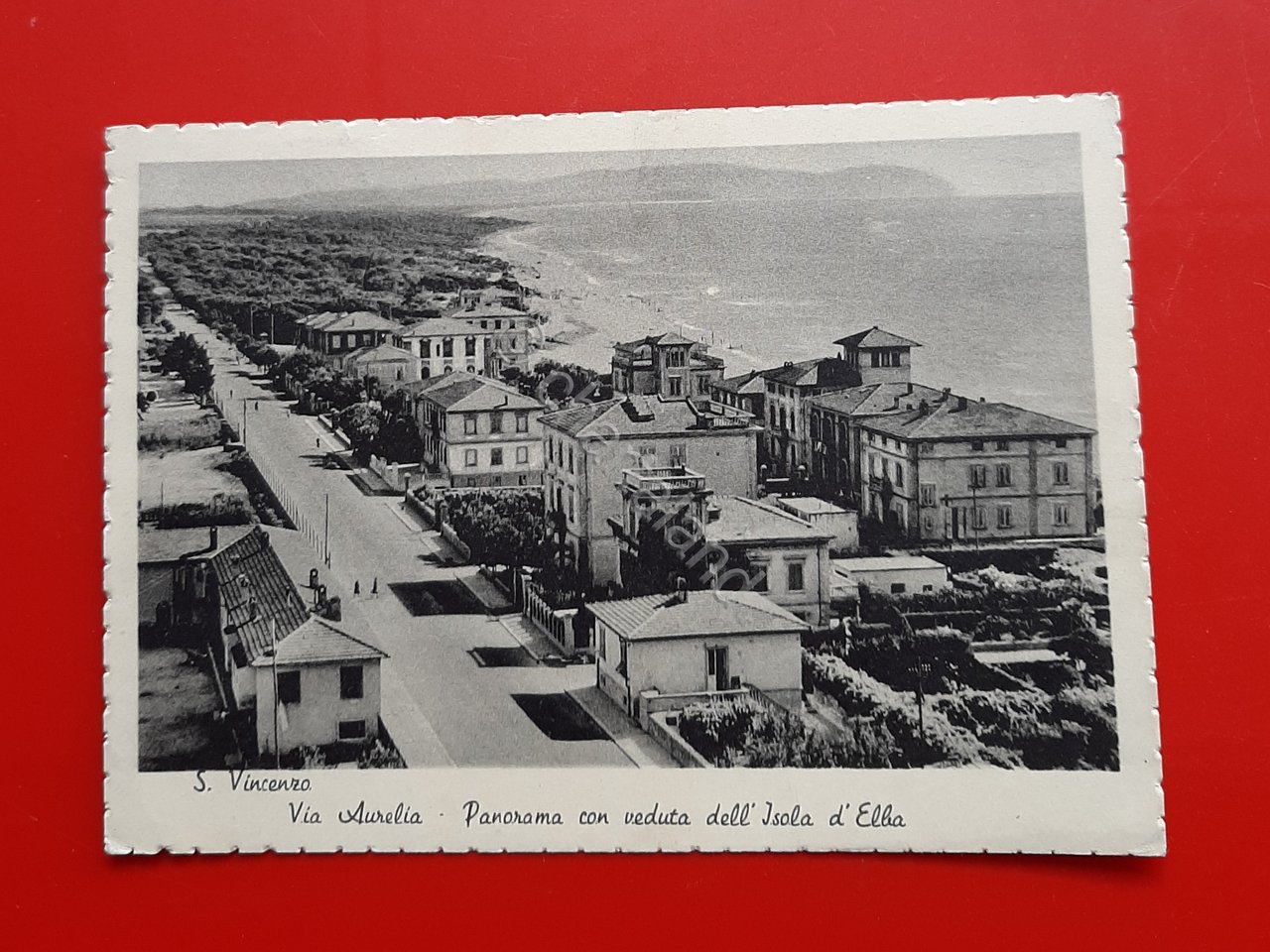 Cartolina S. Vincenzo Via Aurelia - Panorama veduta dell' Isola …