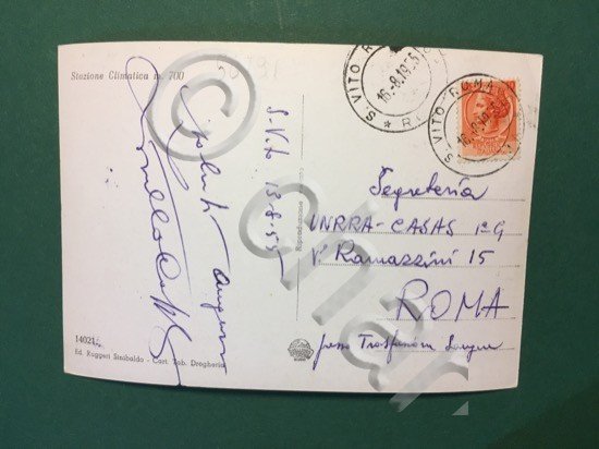 Cartolina S.Vito Romano - Parco Comunale - 1955