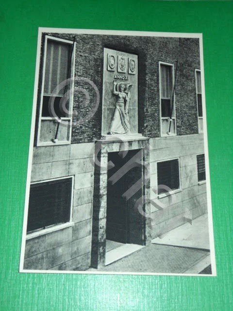 Cartolina Sabaudia - Municipio - Particolare dell' ingresso 1940 ca