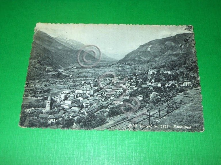 Cartolina Saint Vincent - Panorama 1953