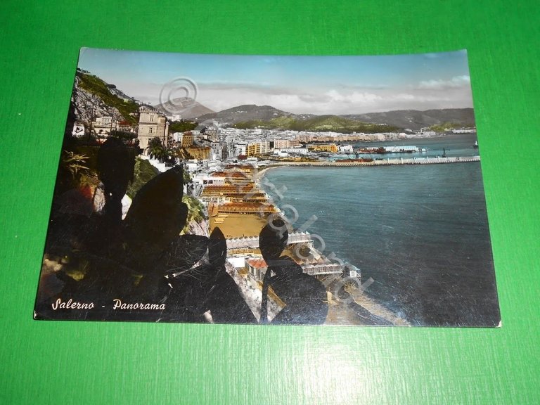Cartolina Salerno - Panorama 1954