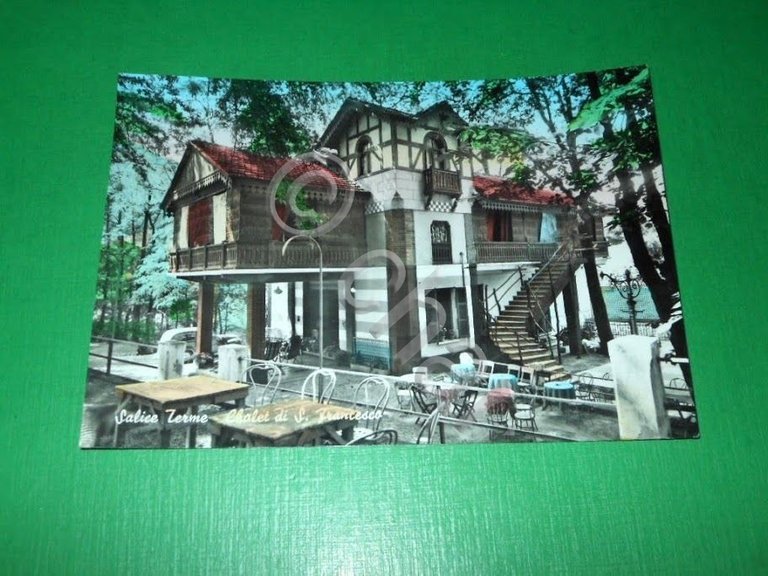 Cartolina Salice Terme - Chalet di S. Francesco 1961.