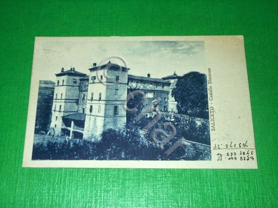 Cartolina Saliceto - Castello Mazzone 1928.