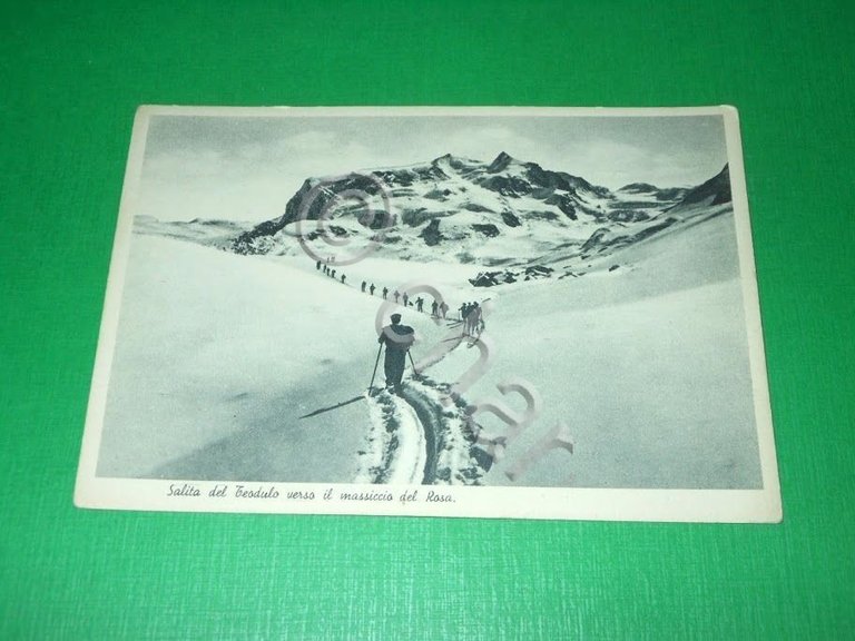 Cartolina Salita del Teodulo verso il massiccio del Rosa 1940 …