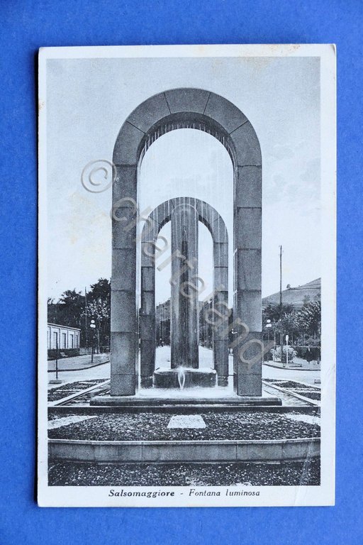 Cartolina Salsomaggiore - Fontana Luminosa - 1938.