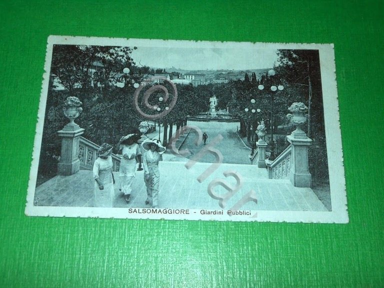 Cartolina Salsomaggiore - Giardini Pubblici 1917