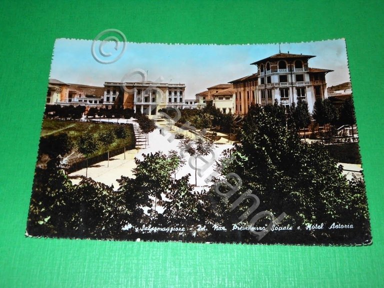 Cartolina Salsomaggiore - INPS e Hotel Asoria 1950.