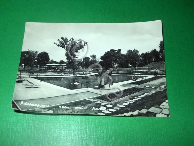 Cartolina Salsomaggiore - Nuova piscina Hotel Terme 1941.