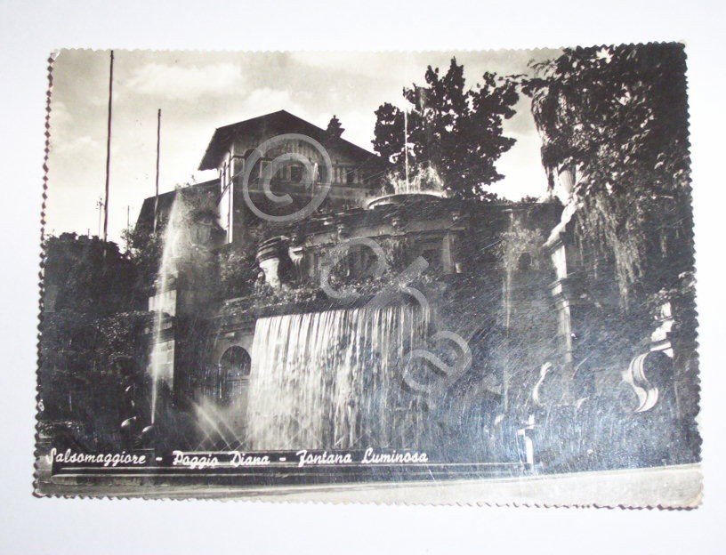 Cartolina Salsomaggiore - Poggio Diana e Fontana 1955