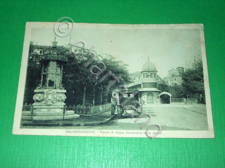 Cartolina Salsomaggiore - Pozzo di acqua salsoiodica detto Scotti 1925 …