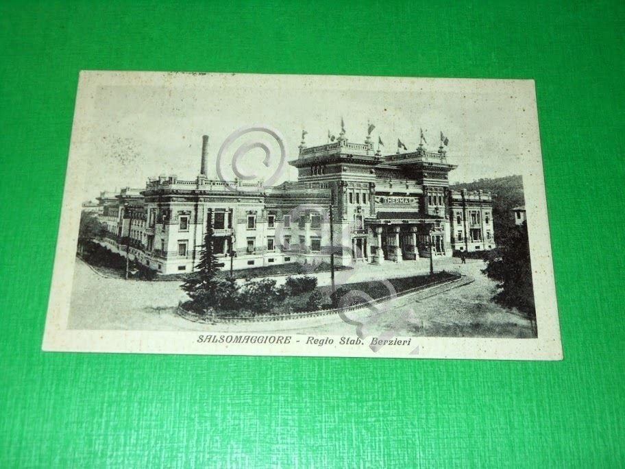 Cartolina Salsomaggiore - Regio Stabilimento Berzieri 1933.