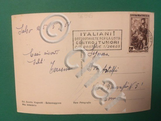 Cartolina Salsomaggiore - Via Romagnosi - 1941