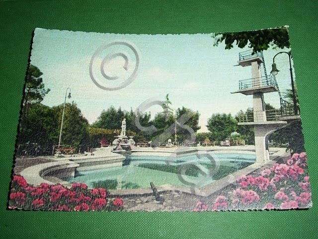 Cartolina Salsomaggiore Terme - Piscina al Poggio Diana 1957.