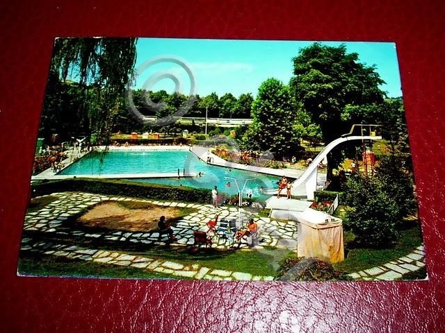 Cartolina Salsomaggiore Terme - Piscina Leoni 1973