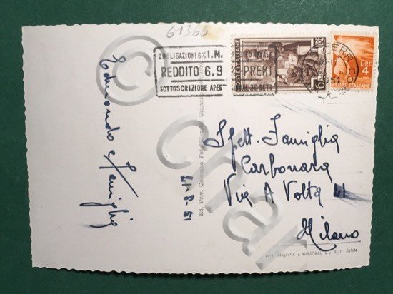 Cartolina Saluti Da Aizurro - 1951