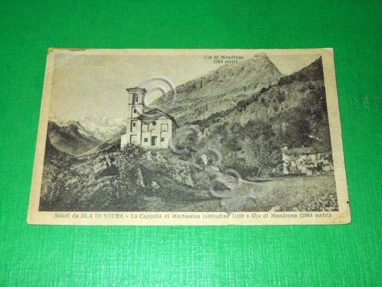 Cartolina Saluti da Ala di Stura - La Cappella di …