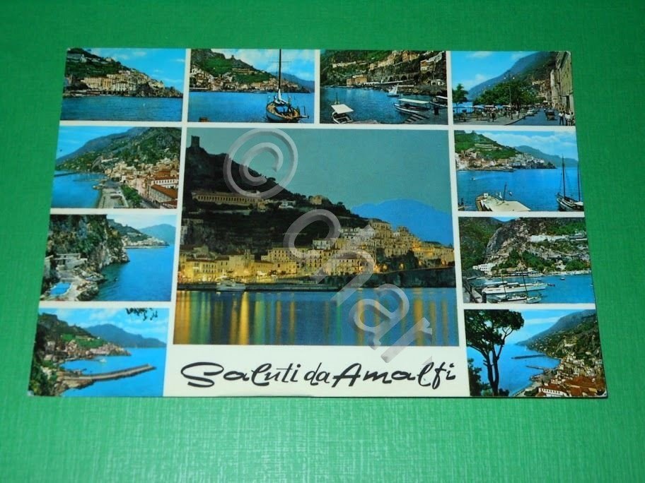 Cartolina Saluti da Amalfi - Vedute diverse 1968.
