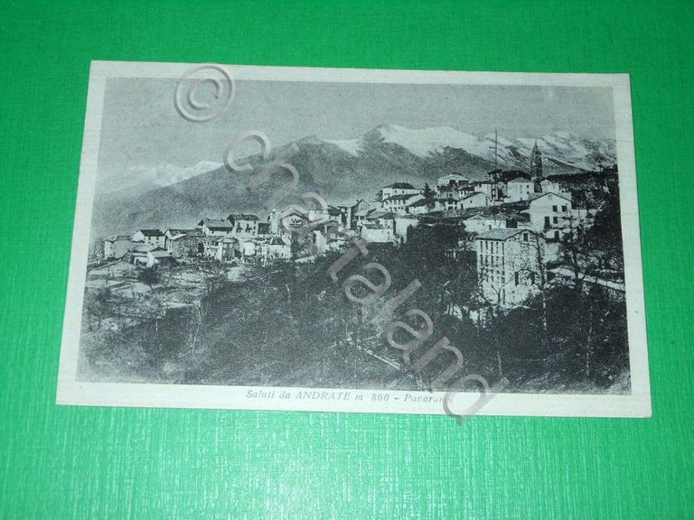 Cartolina Saluti da Andrate ( Torino ) - Panorama 1949
