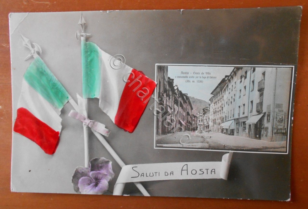 Cartolina Saluti da Aosta - 1931 ca. | Immagine principale