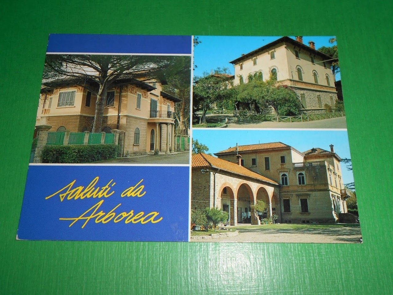 Cartolina Saluti da Arborea - Tipica architettura 1992.