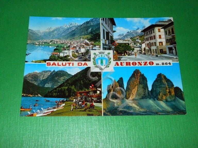 Cartolina Saluti da Auronzo - Vedute diverse 1970