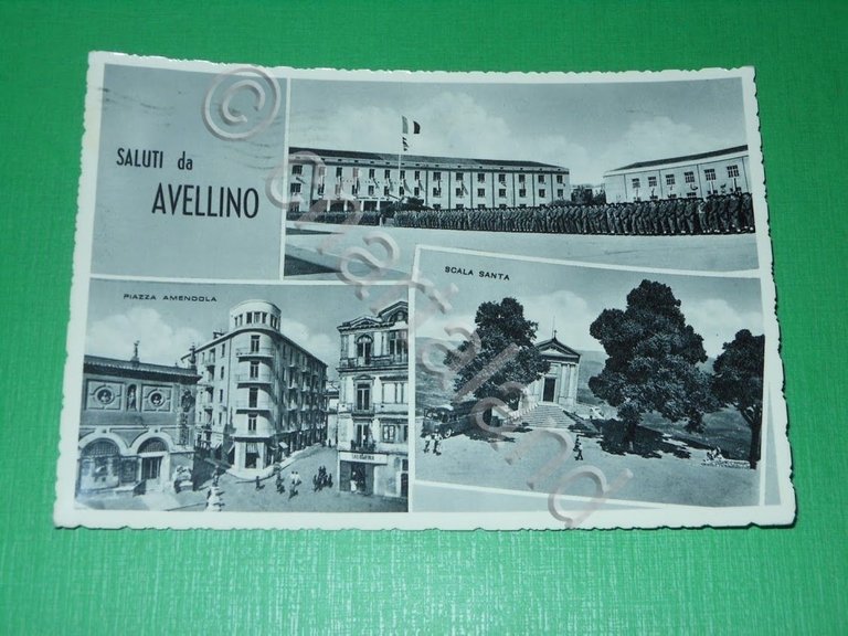 Cartolina Saluti da Avellino - Vedute diverse 1963.