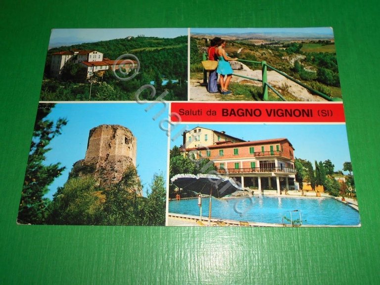 Cartolina Saluti da Bagno Vignoni ( Siena ) - Vedute …
