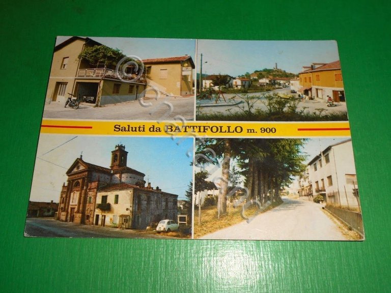 Cartolina Saluti da Battifollo - Vedute diverse 1980 ca.
