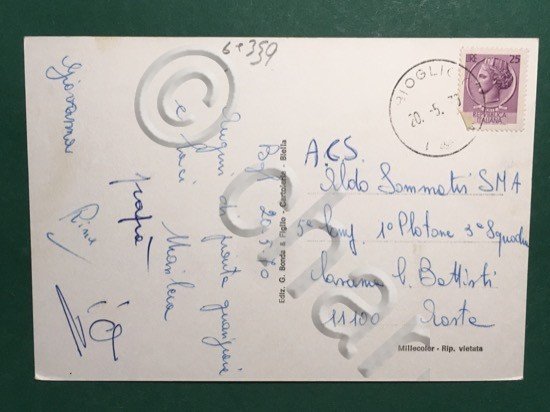 Cartolina Saluti da Bioglio - 1979