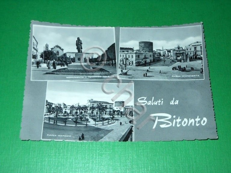 Cartolina Saluti da Bitonto - Vedute diverse 1950 ca.