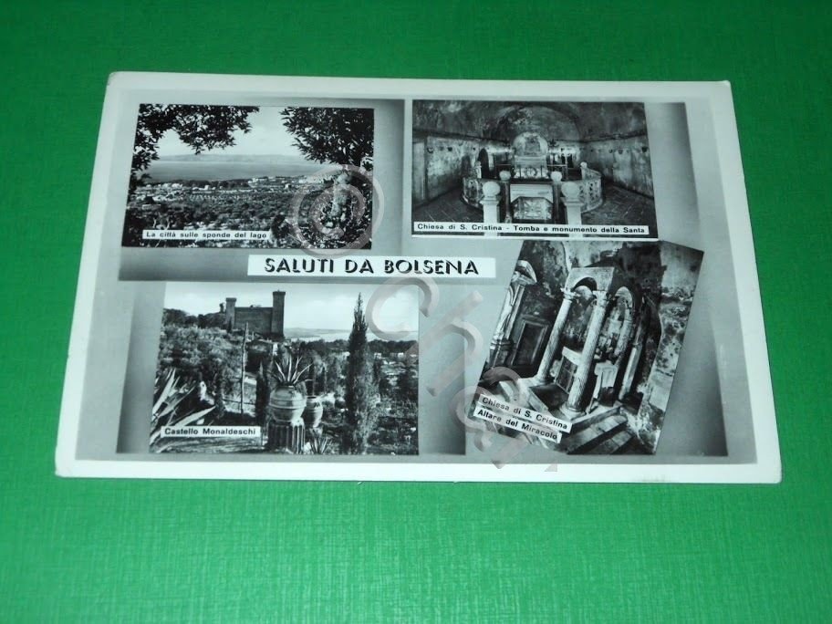 Cartolina Saluti da Bolsena - Vedute diverse 1950 ca.