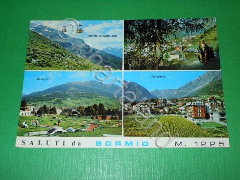 Cartolina Saluti da Bormio - Vedute diverse 1970