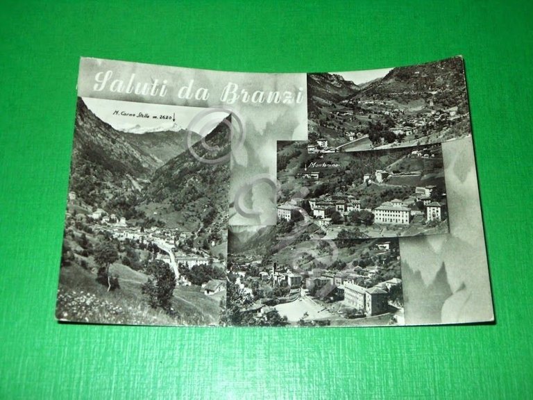 Cartolina Saluti da Branzi - Vedute diverse 1952 | Immagine Gallery 2