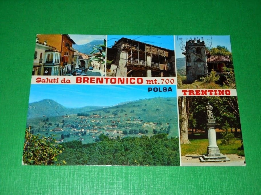 Cartolina Saluti da Brentonico - Polsa - Vedute diverse 1981.