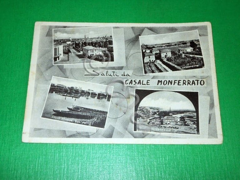 Cartolina Saluti da Casale Monferrato - Vedute diverse 1955