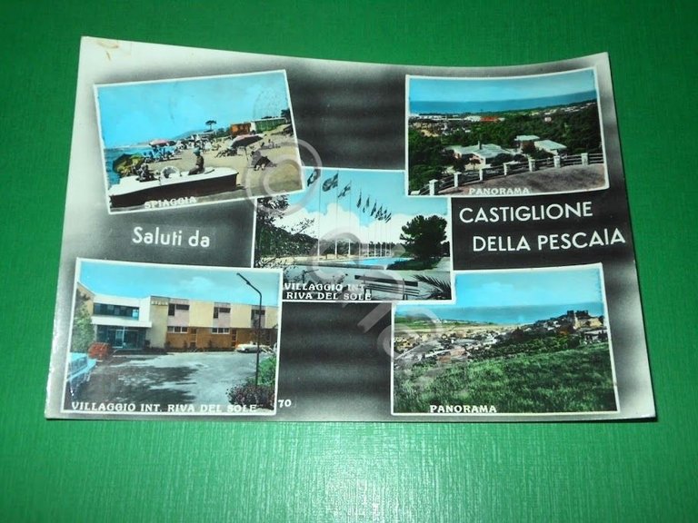 Cartolina Saluti da Castiglione della Pescaia - Vedute diverse 1962