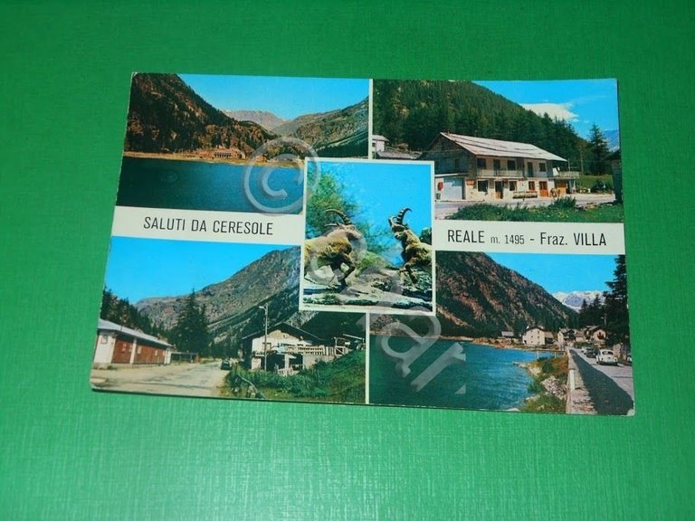Cartolina Saluti da Ceresole Reale - Frazione Villa - Vedute …