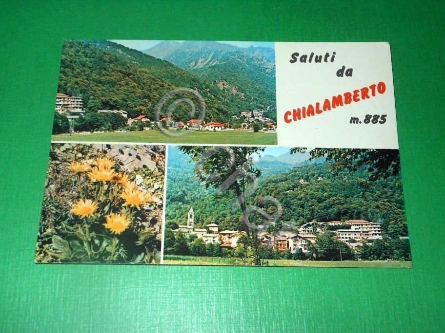 Cartolina Saluti da Chialamberto - Vedute diverse 1965 ca.