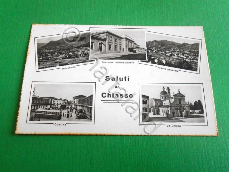Cartolina Saluti da Chiasso - Vedute diverse 1953