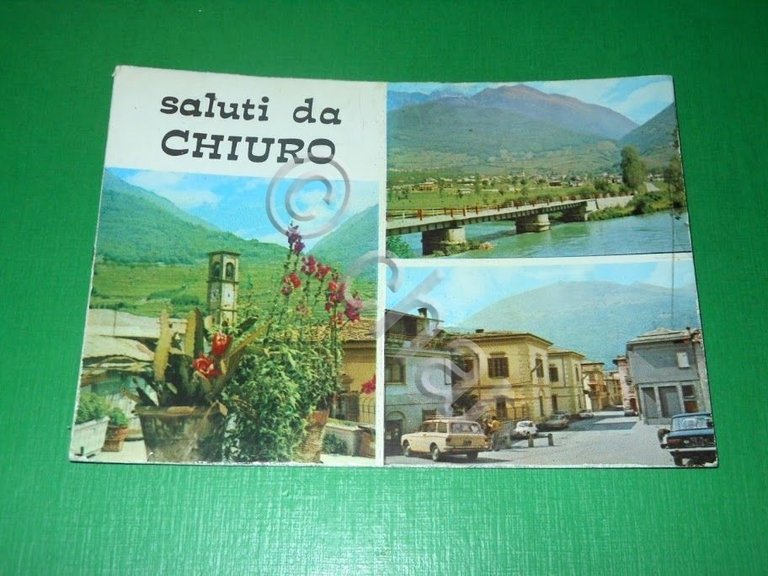 Cartolina Saluti da Chiuro - Vedute diverse 1971