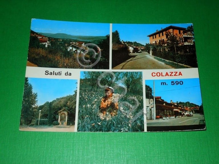 Cartolina Saluti da Colazza ( Novara ) - Vedute diverse …