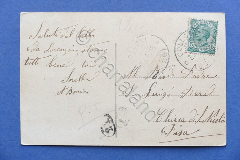 Cartolina Saluti da Collodi - 1913.