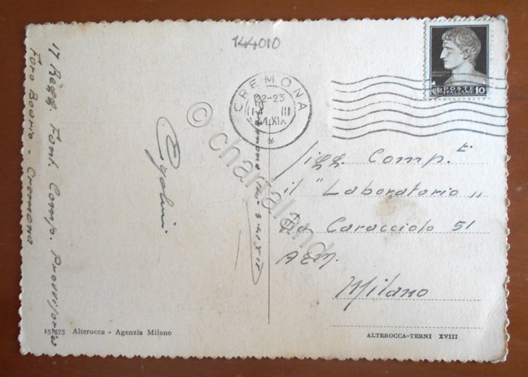 Cartolina Saluti da Cremona - Le tre specialita' - 1923